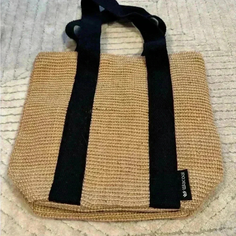 Wacoal jute and cotton double strap tote